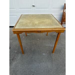 Leg-O-Matic Co, Folding, Wood, Retro, MCM Table, card table